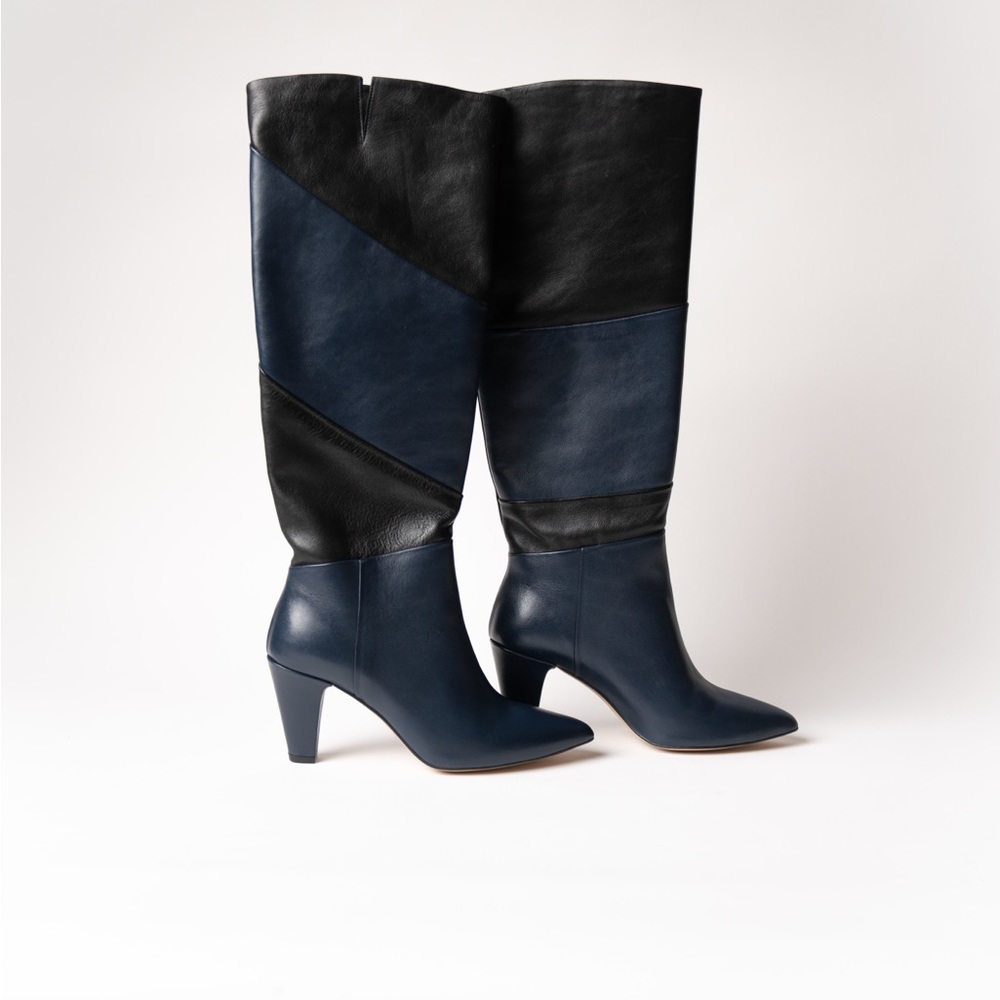 New Gestuz two toned leather knee high boots
